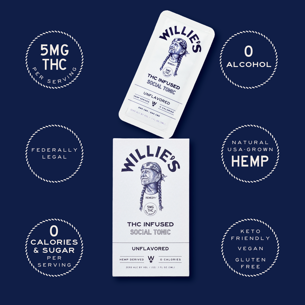 Unflavored THC Drink Mix | 5mg Snap Packs – Willie's Remedy+