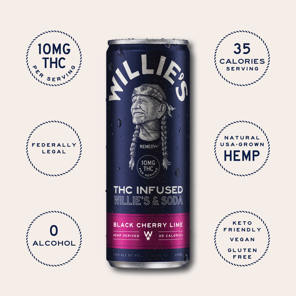 Willie's & Soda - Black Cherry Lime - 10mg