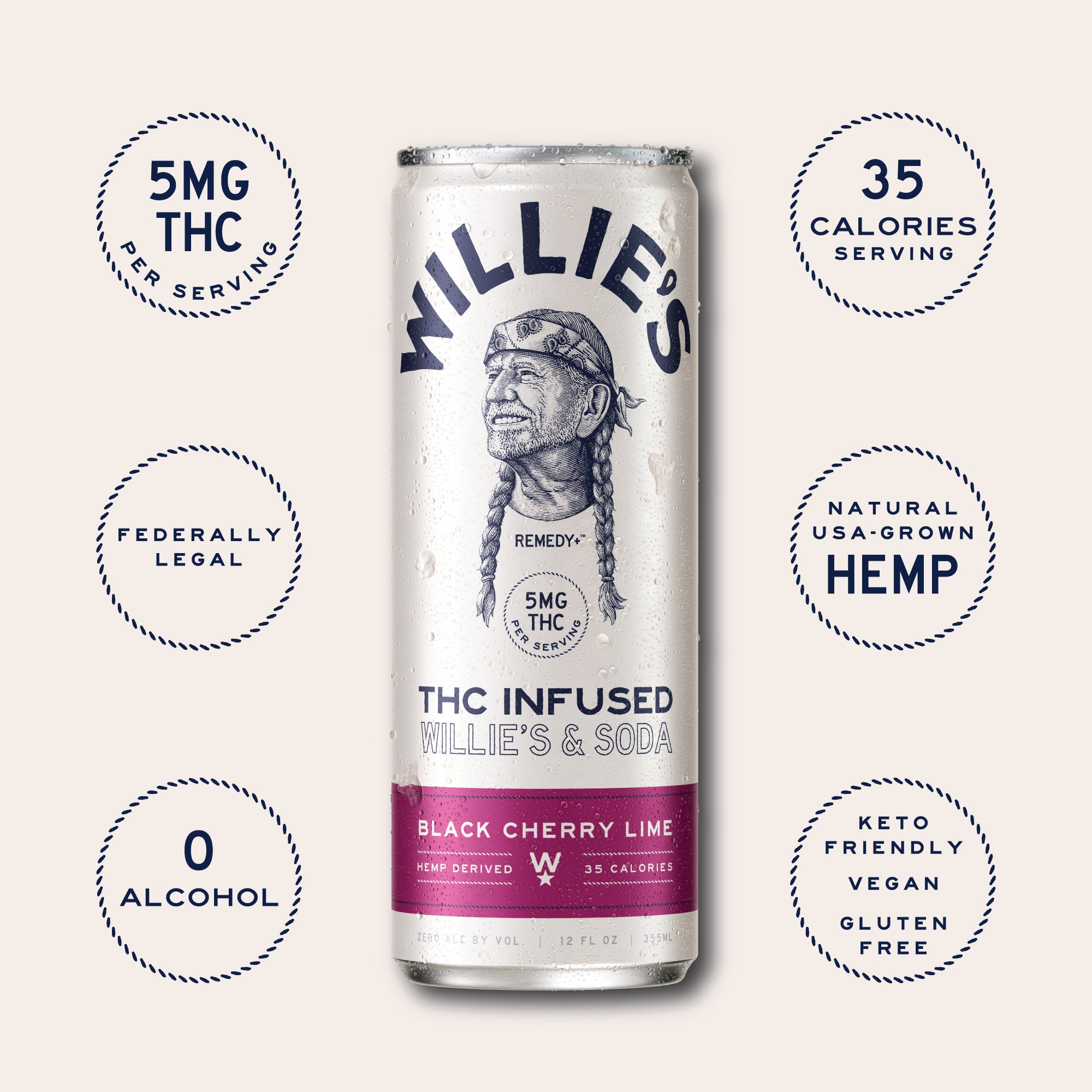 Willie's & Soda - Black Cherry Lime - 5mg