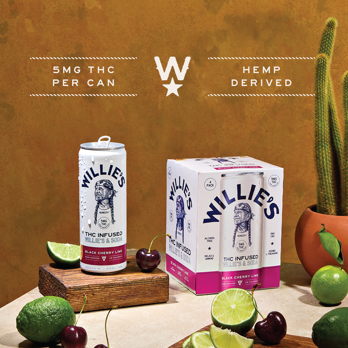 Willie's & Soda - Black Cherry Lime - 5mg